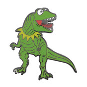 Kermitsaurus Rex Lapel Pin Hard Enamel Black Nickel
