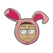 A Christmas Morty Lapel Pin Hard Enamel Black Nickel