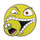 Cannibal Emoji Lapel Pin Hard Enamel Black Nickel