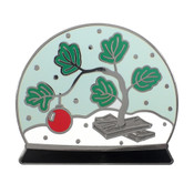 Charlie Brown Christmas Tree Lapel Pin Hard Enamel Black Nickel