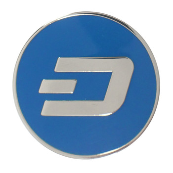 Dash Logo Lapel Pin Hard Enamel Silver