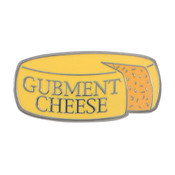 Gubment Cheese Lapel Pin Hard Enamel Black Nickel