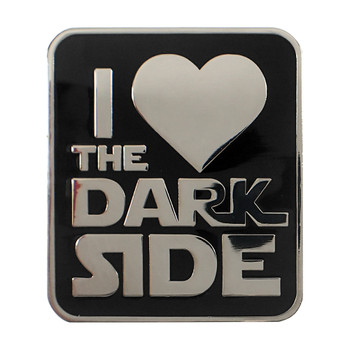 I Love the Dark Side Lapel Pin Hard Enamel Silver