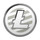 Litecoin Logo Lapel Pin Hard Enamel Black Nickel