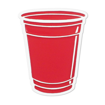 Red Solo Cup Lapel Pin Soft Enamel White Dyed Metal