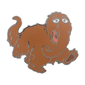 Snuffleupagus Lapel Pin Hard Enamel Black Nickel