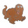 Snuffleupagus Lapel Pin Hard Enamel Black Nickel
