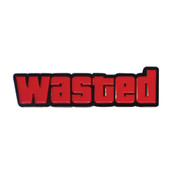Wasted Lapel Pin Soft Enamel Black Dyed Metal