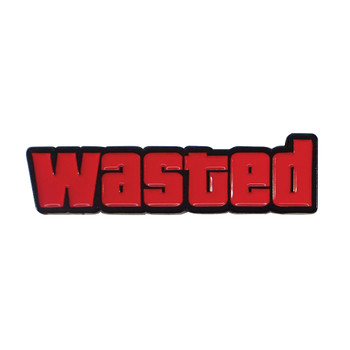Wasted Lapel Pin Soft Enamel Black Dyed Metal