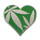 Weed Heart Lapel Pin Hard Enamel Silver