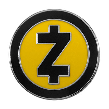 Zcash Logo Lapel Pin Hard Enamel Silver