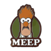 Beaker - MEEP Lapel Pin Hard Enamel Silver Metal