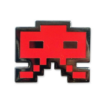 TI-99/4A Invaders - Red Lapel Pin Hard Enamel Black Nickel