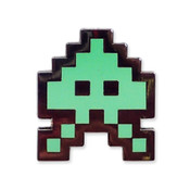 TI-99/4A Invaders - Green Lapel Pin Hard Enamel Black Nickel
