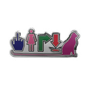 Fuck Her Lapel Pin Hard Enamel Silver