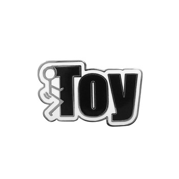 Fuck Toy Lapel Pin Hard Enamel Silver