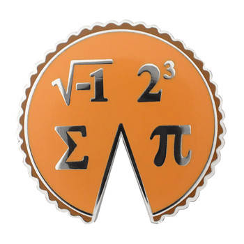 Math - i 8 Sum Pi Lapel Pin Hard Enamel Silver