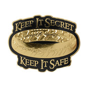 Keep It Secret Keep It Safe Lapel Pin Hard Enamel Gold