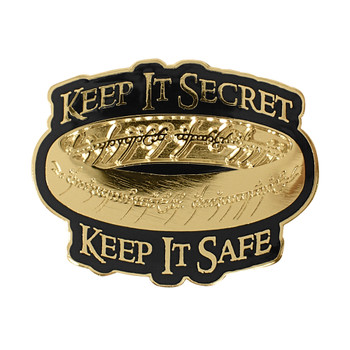 Keep It Secret Keep It Safe Lapel Pin Hard Enamel Gold