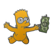 Nirvana Bart Lapel Pin Hard Enamel Black Nickel