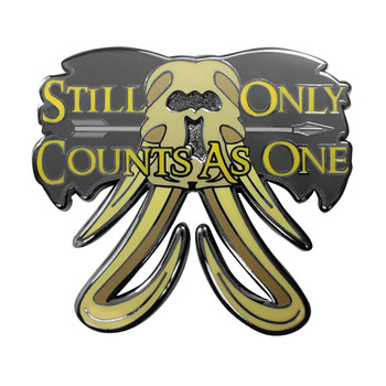 Only Counts As One Lapel Pin Hard Enamel Black Nickel