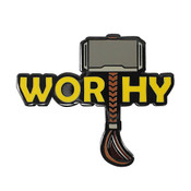 Worthy Lapel Pin Hard Enamel Black Nickel