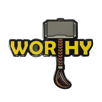 Worthy Lapel Pin Hard Enamel Black Nickel