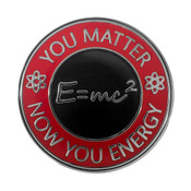 You Matter Now You Energy Lapel Pin Hard Enamel Silver