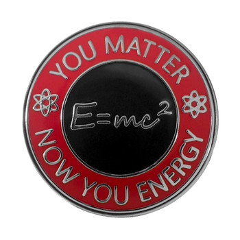 You Matter Now You Energy Lapel Pin Hard Enamel Silver