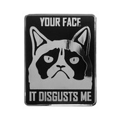 Your Face - It Disgusts Me Lapel Pin Hard Enamel Silver