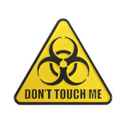 Don't Touch Me Lapel Pin Soft Enamel Black Dyed Metal
