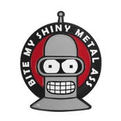 Futurama - Bender Bite My Ass Lapel Pin Soft Enamel Black Dyed Metal