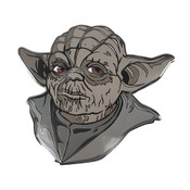 Lord Yoda Lapel Pin Hard Enamel Black Nickel