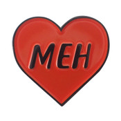 Meh Lapel Pin Soft Enamel Black Dyed Metal