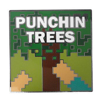 Minecraft - Punchin Trees Lapel Pin Hard Enamel Black Nickel
