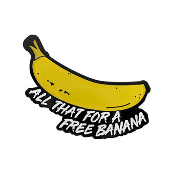 OCR - Banana Lapel Pin Soft Enamel Black Dyed Metal