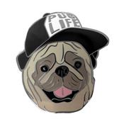 Pug Life - Baseball Lapel Pin Hard Enamel Black Nickel