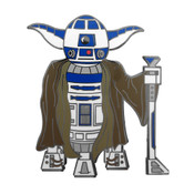 R2D2 Yoda Lapel Pin Hard Enamel Black Nickel