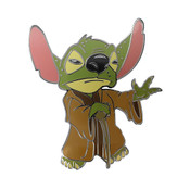 Stitch Yoda Lapel Pin Hard Enamel Black Nickel