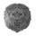 Stylized Lion Face Lapel Pin Die Struck Antique Silver