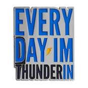 Pride Thunderin Lapel Pin Soft Enamel Silver