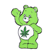 Don’t Care Bear Lapel Pin Soft Enamel Black Dyed Metal