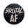 AF - Brutal Lapel Pin Hard Enamel Silver