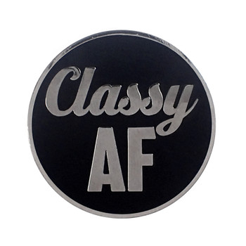 AF - Classy Lapel Pin Hard Enamel Silver