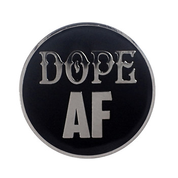 AF - Dope Lapel Pin Hard Enamel Silver