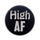 AF - High Lapel Pin Hard Enamel Silver