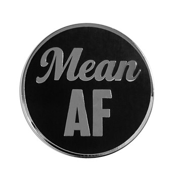 AF - Mean Lapel Pin Hard Enamel Silver