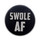 AF - Swole Lapel Pin Hard Enamel Silver