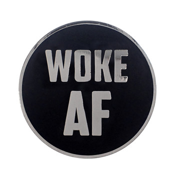 AF - Woke Lapel Pin Hard Enamel Silver