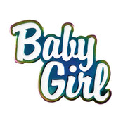 Baby Girl Lapel Pin Soft Enamel Rainbow Plating